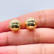 Load image into Gallery viewer, 18k Gold Filled 12mm Ball Stud Earrings
