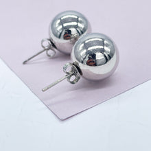 Load image into Gallery viewer, 18k Gold Filled Ball Stud Earrings: 13mm, Minimalist Style
