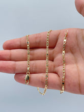Load image into Gallery viewer, 18k Gold Filled Thin Mariner Chain 3mm Necklace and Jewelry Supplies
