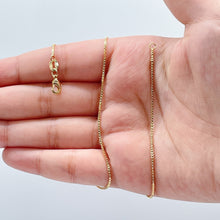 Load image into Gallery viewer, 18k Gold Filled Box Chain 1mm Necklace Dainty Jewelry For Wholesale
