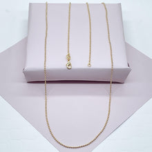Load image into Gallery viewer, 18k Gold Filled Thin Ball Beaded Chain 1 mm Thickness
