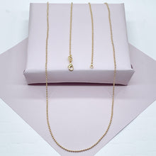 Load image into Gallery viewer, 18k Gold Filled Thin Ball Beaded Chain 1 mm Thickness For Wholesale
