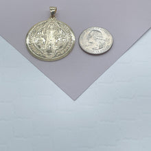 Load image into Gallery viewer, Double Sided 18k Gold Filled Saint Benedict Charm For Wholesale And Jewelry
