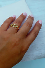 Load image into Gallery viewer, Adjustable 18k Gold Filled Link Ring Dainty Jewelry
