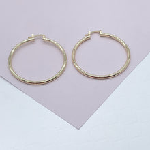Load image into Gallery viewer, 18k Gold Filled Plain Hoop Earrings Available Small, Medium, Large Sizes For the
