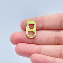 Load image into Gallery viewer, 18k Gold Filled Colorful Soda Can Caps Charms In Enamel Eight Colors to Choose Dainty Pull Tab Pop Pendant
