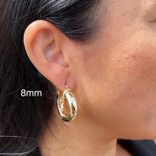 Load image into Gallery viewer, Chunky And Small 18k Gold Filled Plain Hoop Earrings
