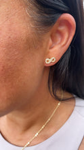 Load image into Gallery viewer, 18k Gold Filled Infinity Baguete And Micro Pave Zirconia Set Necklace And Earrings

