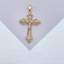 Load image into Gallery viewer, 18k Gold Filled Crucifix Cross Pendant Charm: Religious Supplies
