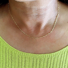 Load image into Gallery viewer, 18k Gold Filled 2mm Fancy 3x1 Figaro Chain and Jewelry Making Supplies
