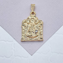 Load image into Gallery viewer, 18k Gold Filled Santa Barbara Pendant Charm with Cubic Zirconia
