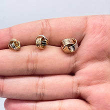 Load image into Gallery viewer, 18k Gold Filled Tri Color Love Knot Stud Earrings
