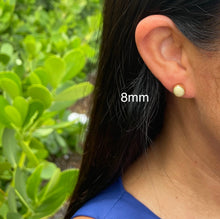 Load image into Gallery viewer, 18k Gold Filled Ball Stud Earrings: Diamond-Cut Cross Pattern

