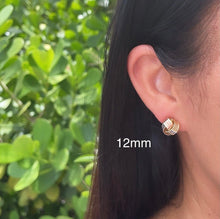 Load image into Gallery viewer, 18k Gold Filled Tri Color Love Knot Stud Earrings
