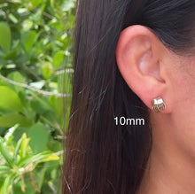 Load image into Gallery viewer, 18k Gold Filled Tri Color Love Knot Stud Earrings
