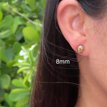 Load image into Gallery viewer, 18k Gold Filled Tri Color Love Knot Stud Earrings
