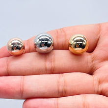 Load image into Gallery viewer, 18k Gold Filled Ball Stud Earrings: 13mm, Minimalist Style
