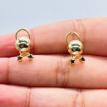 Load image into Gallery viewer, 18k Gold Filled Concave Round Stud Earrings With Safe Post And Clip, Half Ball Stud, Gold Round Stud ,
