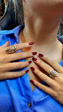 Load image into Gallery viewer, 18k Gold Filled Wave Ring: Tricolor Stacking Ring
