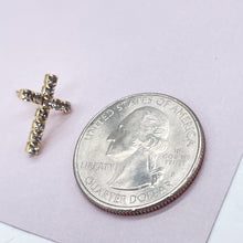 Load image into Gallery viewer, 18k Gold Filled Cubic Zirconia Cross Stud Earrings
