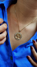 Load image into Gallery viewer, 18k Gold Filled Tree of Life Plain Round Medallion Pendant Charm For Necklace
