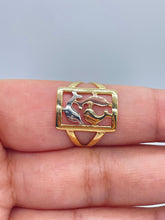 Load image into Gallery viewer, 18k Gold Filled Ring With Tri-Colored Dolphins Hallowed Ring Tricolor Dolphins Jewelry
