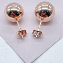 Load image into Gallery viewer, 18k Gold Filled 12mm Ball Stud Earrings
