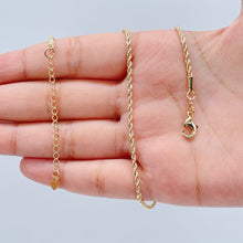 Load image into Gallery viewer, 18k Gold Filled Rope Chain 1.1 mm Necklace
