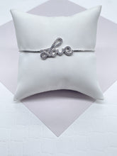Load image into Gallery viewer, 18k Gold Filled Love Bracelet: Cubic Zirconia Slider Bracelet
