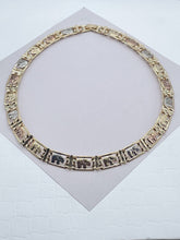 Load image into Gallery viewer, 18k Gold Filled Tri-Color Flat Elephant Set, Tricolor Hallowed Necklace
