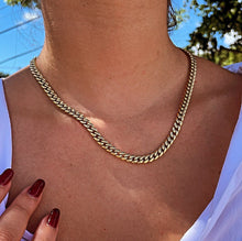 Load image into Gallery viewer, 14k Gold Filled 6mm Thick Cuban Curb Link Chain Necklace Featuring Special Large Safety Clasp
