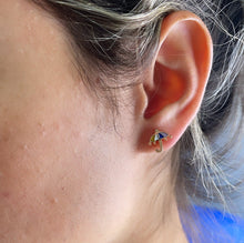 Load image into Gallery viewer, 18k Gold Filled Colorful Enamel Small Umbrella Stud Earrings

