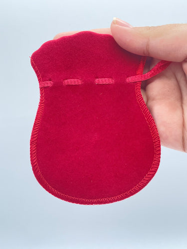 Velvet Gift Bags in Red and Black Colors, Pouches Jewelry Supplies