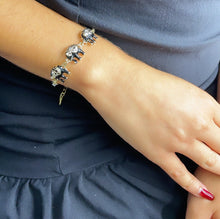 Load image into Gallery viewer, 18k Gold Filled Enamel Elephant Bracelet: Multi Color Puffy Jewelry
