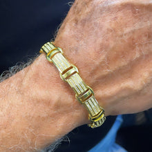 Load image into Gallery viewer, Iced Cubic Zirconia 18k Gold Filled Link Bracelet - 9mm
