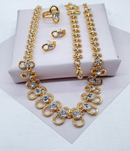 Load image into Gallery viewer, 18k Gold Filled and Silver Filled 4 piece Zirconia Set
