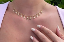Load image into Gallery viewer, 18k Gold Filled Dainty Chain with Eleven Extra Light Cowrie Shell Charms,

