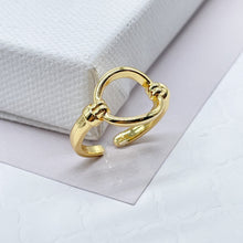 Load image into Gallery viewer, 18k Gold Filled Minimalistic Adjustable See Through Circle Ring, Hallowed Gold
