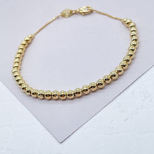 Load image into Gallery viewer, 18k Gold Filled Beaded Bracelet - Classic Ball Bracelet
