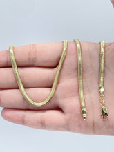 Load image into Gallery viewer, 18k Gold Filled 5mm Soft Flat Snake Chain Supplies
