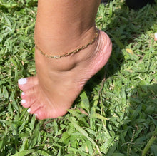 Load image into Gallery viewer, 18k Gold Filled 3mm Paper Clip Link Anklet Dainty Anklet Bracelet And Jewelry Supplies and Making
