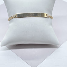 Load image into Gallery viewer, 18k Gold Filled ID Bracelet: Figaro Chain Jewelry

