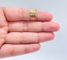 Load image into Gallery viewer, 18k Gold Filled Stacked Band Rings Jewelry

