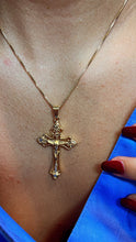 Load image into Gallery viewer, 18k Gold Filled Crucifix Cross Pendant Charm: Religious Supplies
