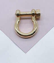 Load image into Gallery viewer, 18k Gold Filled Chunky Carabiner Lock Clasp Chain Styling, Necklace Parts &amp; Components Designers
