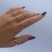 Load image into Gallery viewer, Simple Plain Stackable Band Ring In 18k Gold Filled Supplies
