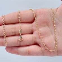 Load image into Gallery viewer, 18k Gold Filled 1mm Rolo Chain Necklace Supplies Designers
