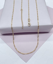 Load image into Gallery viewer, 18k Gold Filled 2mm Figaro 3X1 Chain Necklace Supplies Designers
