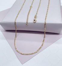 Load image into Gallery viewer, 18k Gold Filled 2mm Figaro 3X1 Chain Necklace Supplies Designers
