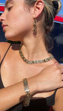 Load image into Gallery viewer, Vintage Chunky Design Set in 18k Gold Filled 12 mm Thickness, Necklace, Bracelet, Earrings
